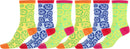 Sakkas Women's Fun Colorful Design Poly Blend Crew Socks Assorted 6-Pack
