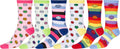 Sakkas Women's Fun Colorful Design Poly Blend Crew Socks Assorted 6-Pack#Color_Smile