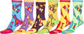 Sakkas Women's Fun Colorful Design Poly Blend Crew Socks Assorted 6-Pack#Color_Candy