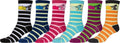 Sakkas Women's Fun Colorful Design Poly Blend Crew Socks Assorted 6-Pack#Color_Mouse