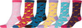 Sakkas Women's Fun Colorful Design Poly Blend Crew Socks Assorted 6-Pack#Color_Bunny