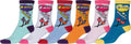 Sakkas Women's Fun Colorful Design Poly Blend Crew Socks Assorted 6-Pack#Color_Lollipop