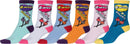 Sakkas Women's Fun Colorful Design Poly Blend Crew Socks Assorted 6-Pack