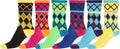 Sakkas Women's Fun Colorful Design Poly Blend Crew Socks Assorted 6-Pack#Color_Diamond