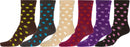 Sakkas Women's Fun Colorful Design Poly Blend Crew Socks Assorted 6-Pack