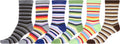 Sakkas Women's Fun Colorful Design Poly Blend Crew Socks Assorted 6-Pack#Color_RainbowStripes