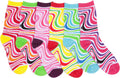 Sakkas Women's Fun Colorful Design Poly Blend Crew Socks Assorted 6-Pack#Color_Swirl