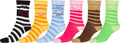 Sakkas Girl's Creative Fun Cotton Blend Crew Socks Assorted Color 6-Pack#color_Cheer Up Bear                                