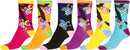 Sakkas Women's Fun Colorful Design Poly Blend Crew Socks Assorted 6-Pack