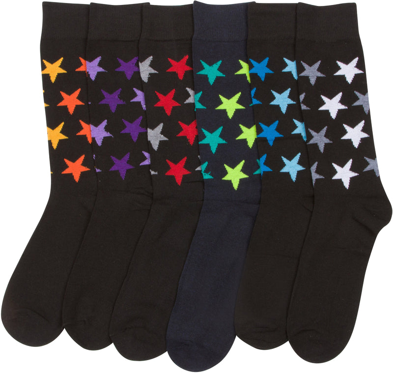 Sakkas Men's Classic Patterned Dress Socks Value 6-Pack