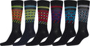 Sakkas Men's Classic Patterned Dress Socks Value 6-Pack