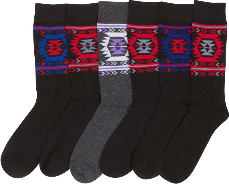 Sakkas Men's Classic Patterned Dress Socks Value 6-Pack