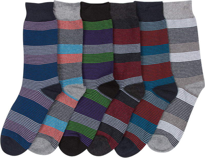 Sakkas Men's Classic Patterned Dress Socks Value 6-Pack