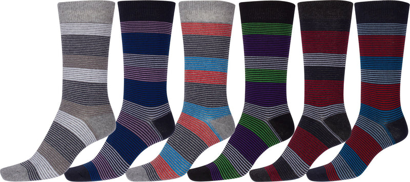 Sakkas Men's Classic Patterned Dress Socks Value 6-Pack