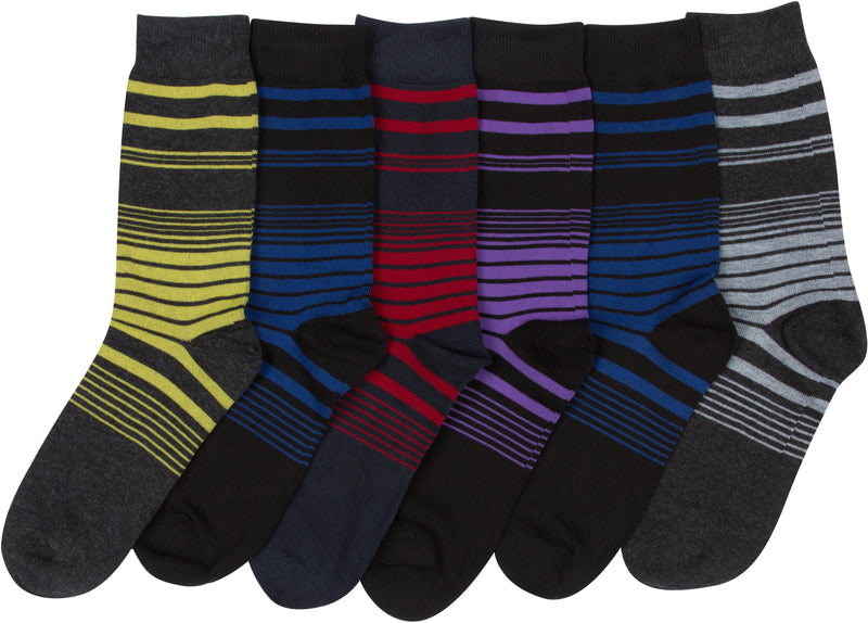 Sakkas Men's Classic Patterned Dress Socks Value 6-Pack