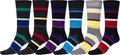 Sakkas Men's Classic Patterned Dress Socks Value 6-Pack#color_Stripe6