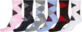 Sakkas Women's Fun Colorful Design Poly Blend Crew Socks Assorted 6-Pack#Color_Argyle