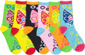 Sakkas Women's Fun Colorful Design Poly Blend Crew Socks Assorted 6-Pack#Color_Butterfly