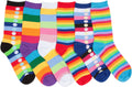 Sakkas Women's Fun Colorful Design Poly Blend Crew Socks Assorted 6-Pack#Color_StripeDot