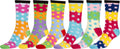 Sakkas Women's Fun Colorful Design Poly Blend Crew Socks Assorted 6-Pack#Color_ColorDot