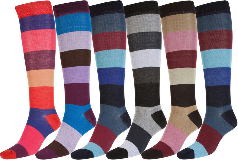 Sakkas Women's Fun Colorful Design Poly Blend Knee High Socks Assorted
