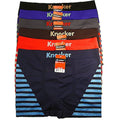 Sakkas Men's Seamless Athletic Style Stretch Boxer Briefs - Assorted Color 6 Pack #color_TriangleStripe