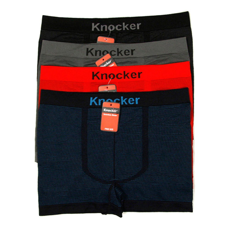 Sakkas Men's Seamless Athletic Style Stretch Boxer Briefs - Assorted Color 6 Pack