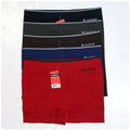 Sakkas Men's Seamless Athletic Style Stretch Boxer Briefs - Assorted Color 6 Pack #color_Solid
