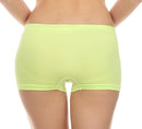 Sakkas Women's Seamless Stretch Boy Short Panties (6 Pack)