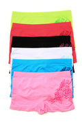 Sakkas Women's Seamless Stretch Boy Short Panties (6 Pack)#color_SpringRose