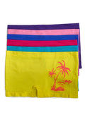 Sakkas Women's Seamless Stretch Boy Short Panties (6 Pack)#color_PalmTree
