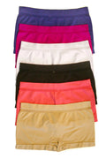 Sakkas Women's Seamless Stretch Boy Short Panties (6 Pack)#color_Mesh