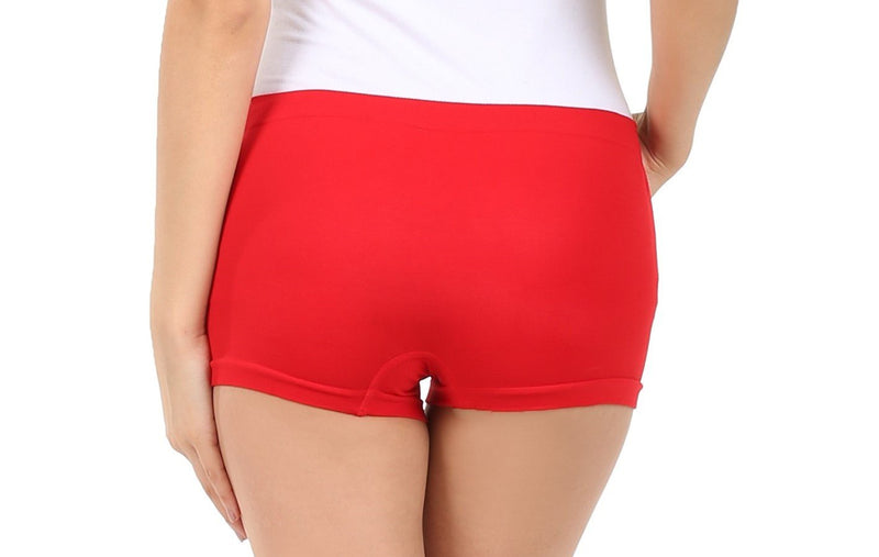 Sakkas Women's Seamless Stretch Boy Short Panties (6 Pack)