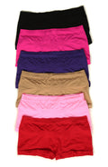 Sakkas Women's Seamless Stretch Boy Short Panties (6 Pack)#color_FlowerArch