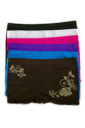 Sakkas Women's Seamless Stretch Boy Short Panties (6 Pack)#color_LilyVine