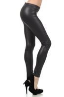 Sakkas Footless Ultra Slim Fit Matte Liquid Wet Look Leggings