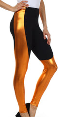 Sakkas Easy Comfort Metallic Liquid Leggings
