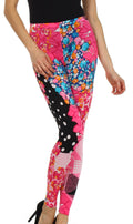 Sakkas Graphic Print Fashion Leggings#color_TemplePink