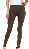 Sakkas Basics Solid Color Leggings#color_Olive