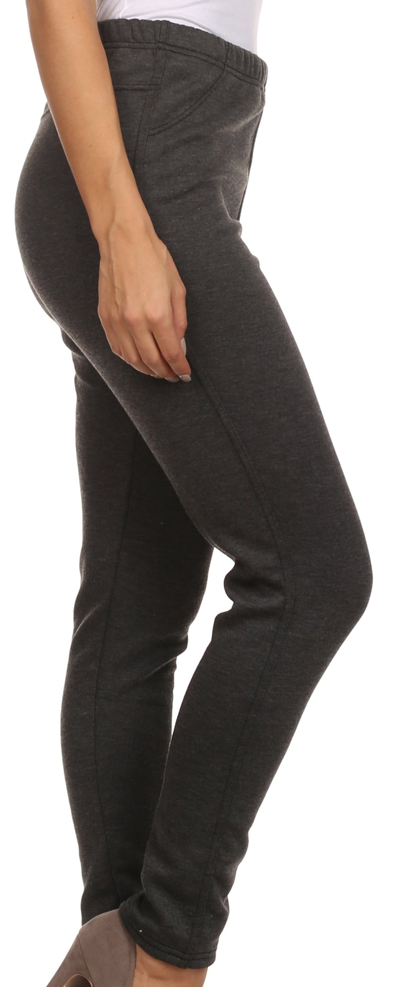 Sakkas Mabel Women's Warm Super Soft Fleece Lined Jean Looks Jeggings