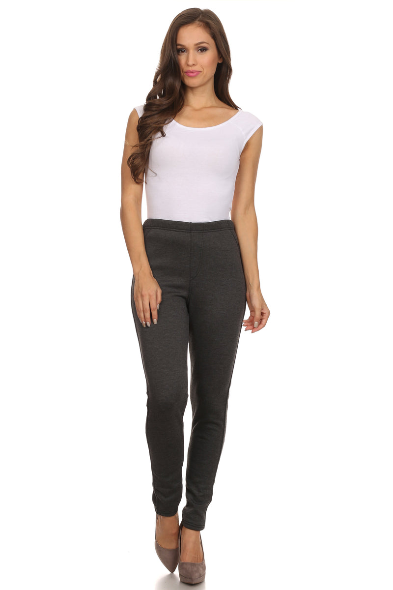 Sakkas Mabel Women's Warm Super Soft Fleece Lined Jean Looks Jeggings