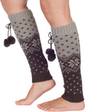 Sakkas Gisele Knit Leg Warmers#color_SnowflakeGrey