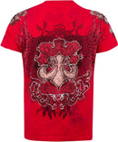 Sakkas Metallic Silver Short Sleeve Crew Neck Cotton Mens Fashion T-Shirt