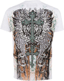 Sakkas Garden of Eden Metallic Embossed Mens Fashion T-Shirt