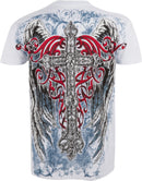 Sakkas Angel Five Metallic Embossed Mens Fashion T-Shirt