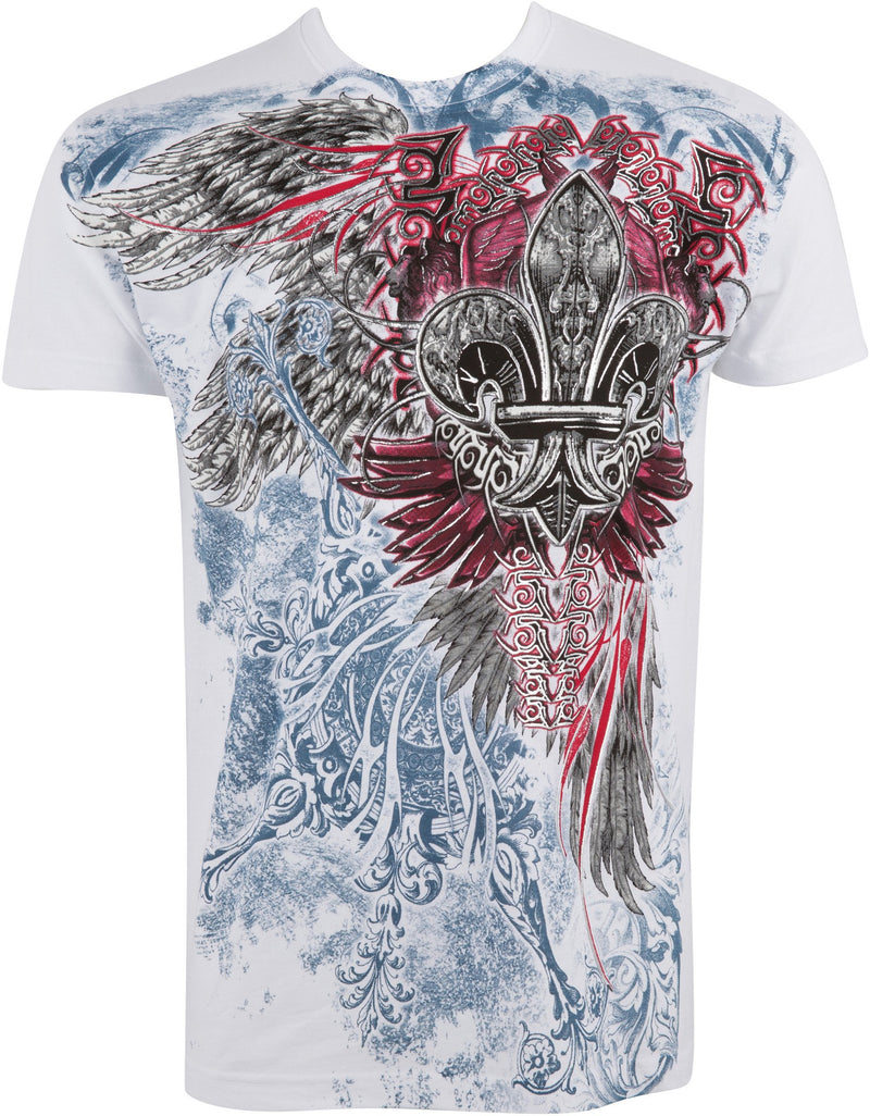 Sakkas Angel Five Metallic Embossed Mens Fashion T-Shirt