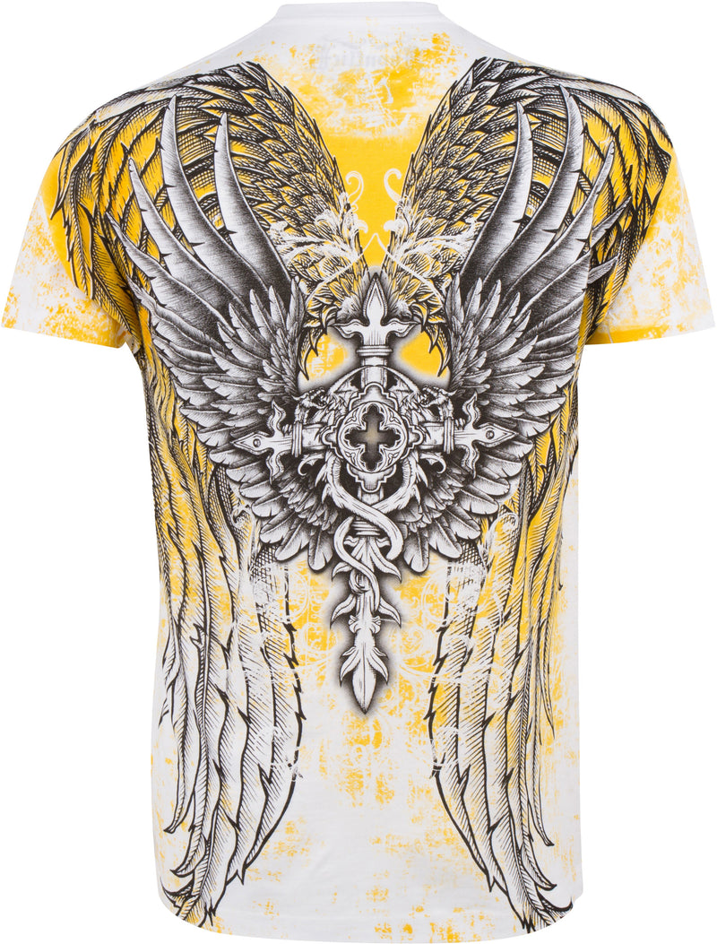 Sakkas Great Guardian Metallic Embossed Mens Fashion T-Shirt