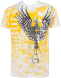 Sakkas Great Guardian Metallic Embossed Mens Fashion T-Shirt #color_White