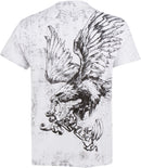 Sakkas Noble Eagle Metallic Embossed Mens Fashion T-Shirt