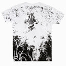 Sakkas Fleur de Lis Tree Branches Metallic Silver Embossed Cotton Mens T-Shirt